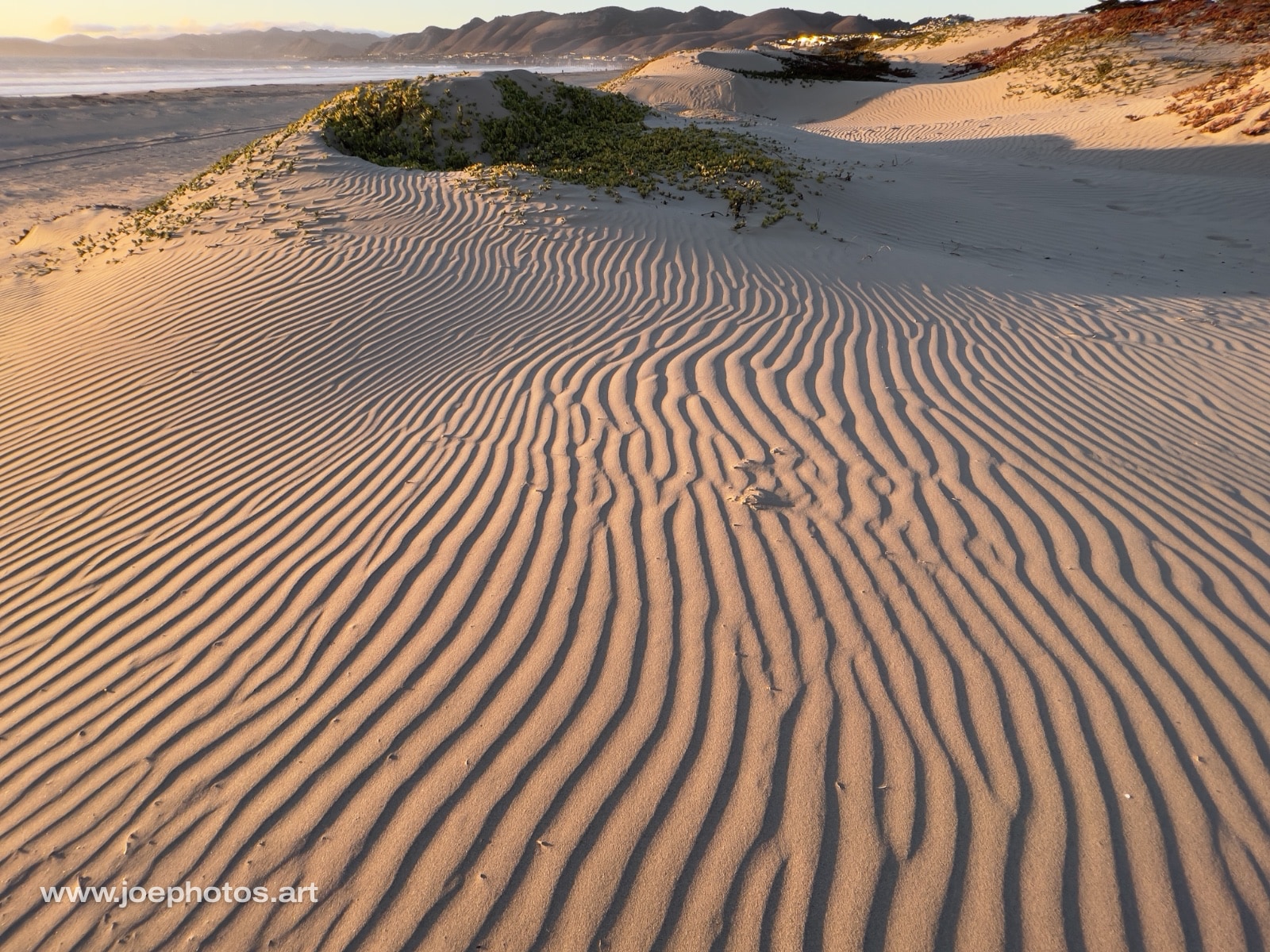 Sand dune ripples.