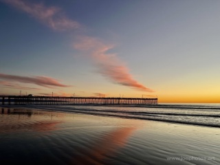 Pismo Beach pier at sunset