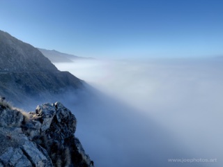 marine layer over Big Sur cliff